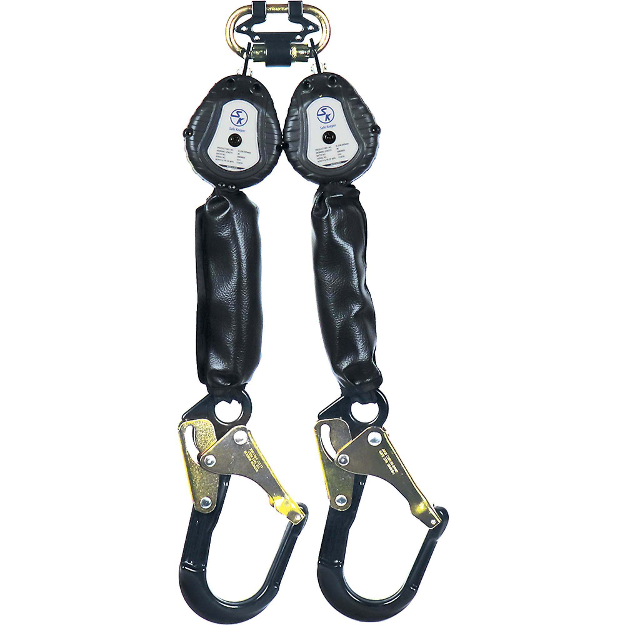 Safe Keeper Dual Webbed SRL - 6ft. Length, Rebar Hook, Carabiner, Plastic Casing, Model# ELE06(D)-SK